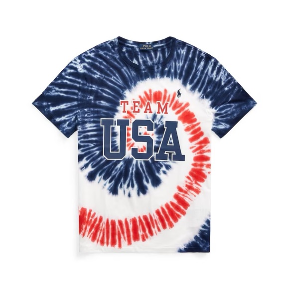 *** SOLD **Men's  Red Team USA 2020 Summer Olympics Tie-Dye T-Shirt - Picture 4 of 5